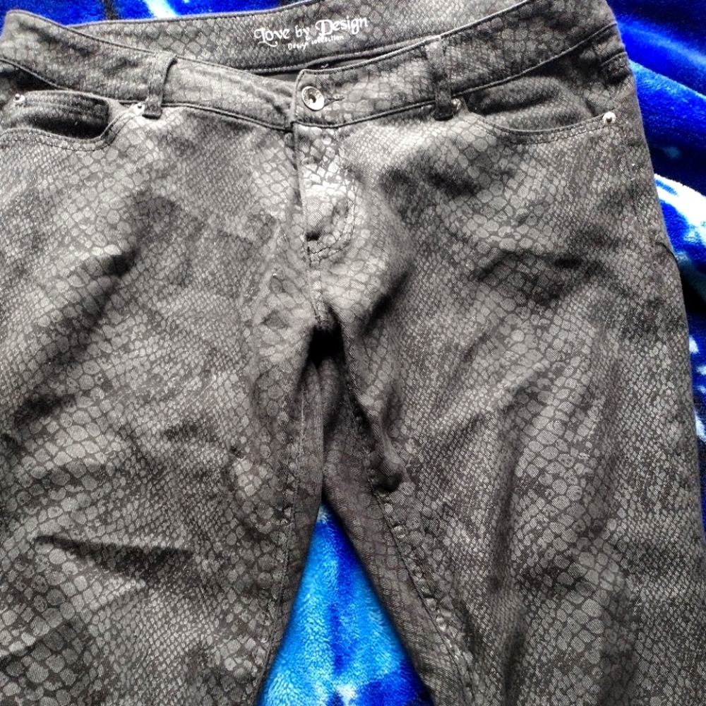 Designer snake jeans